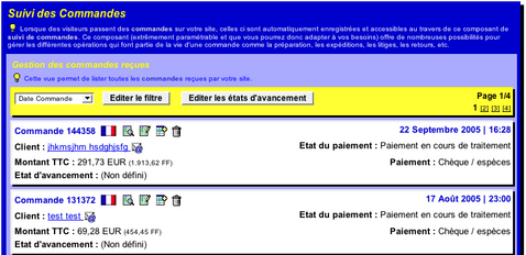 logiciel ebp web commerce: le suivi de commandes